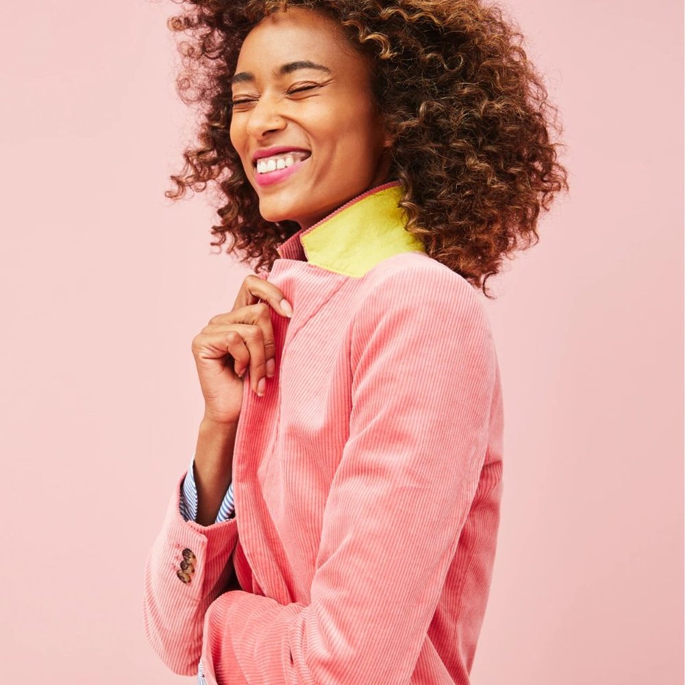 NWOT J. Crew Parke Corduroy Blazer Pale Blush Pink 0P